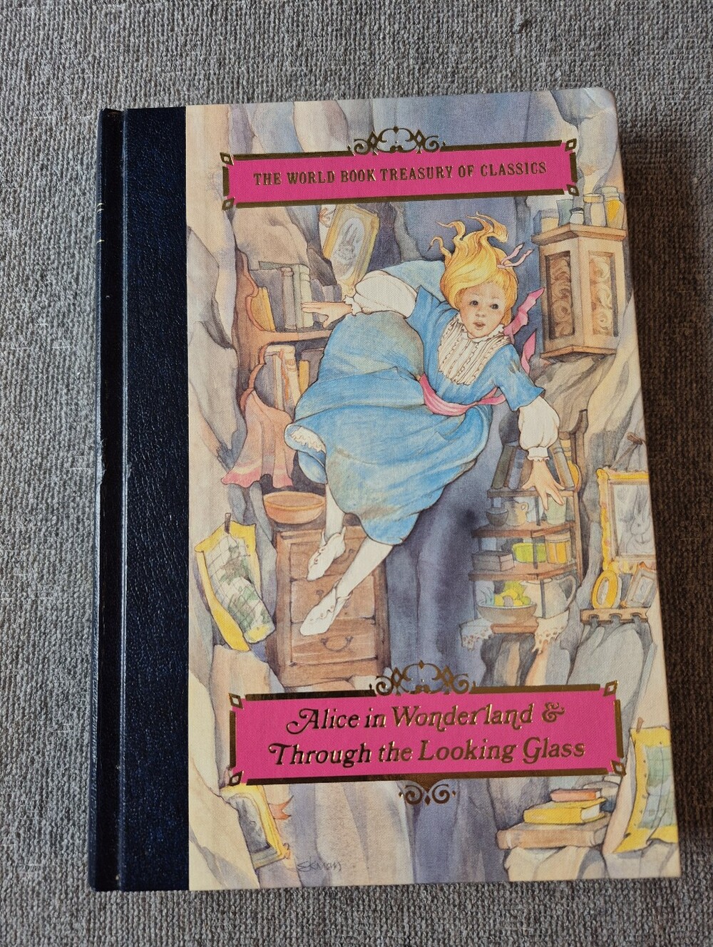 Vintage Hardcover Edition Alice In Wonderland & Through the Looking Glass